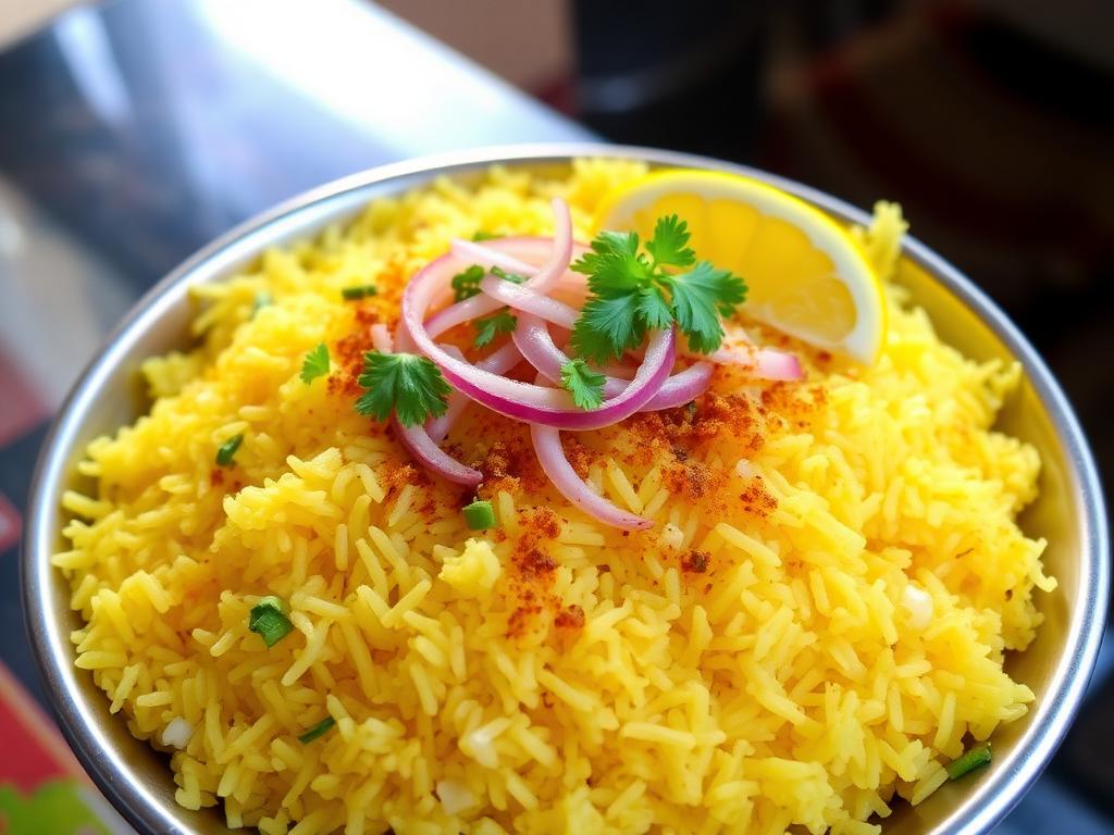 Indori Poha with Jalebi